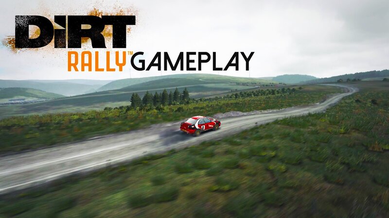 Red Rally Car on Dirt Road — Green