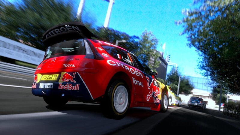 Red Rally Car on Track — Dynamic, Afternoon, 3d Render