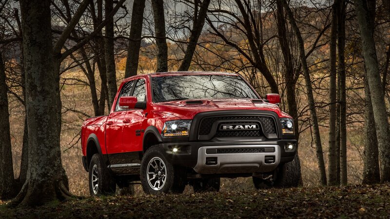 Red Ram Pickup Truck — Dramatic