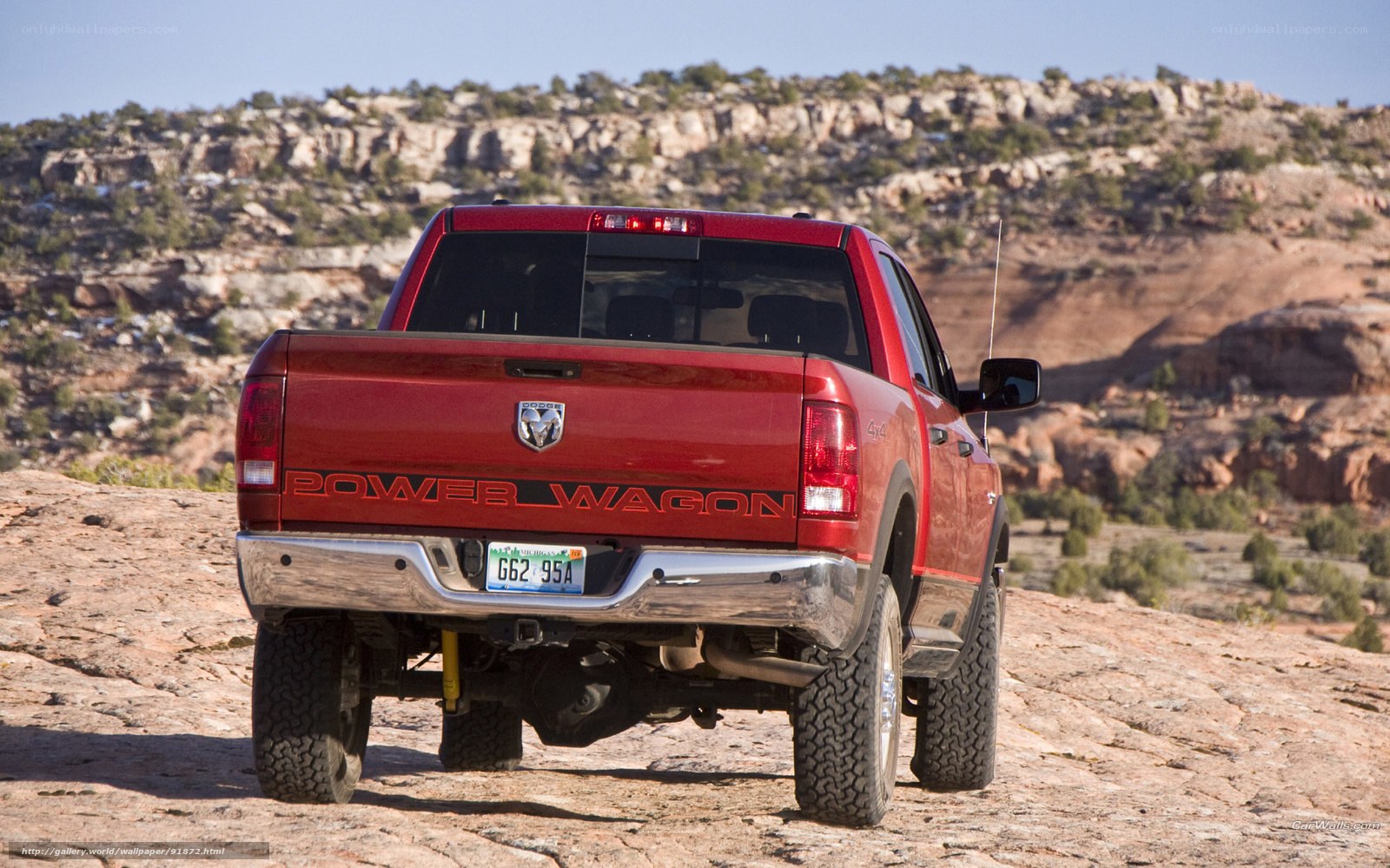 Red Ram Power Wagon in desert