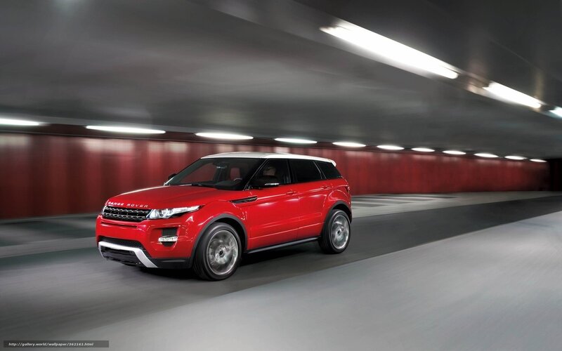 Red Range Rover Evoque — Dynamic, Photograph, Car, Tunnel
