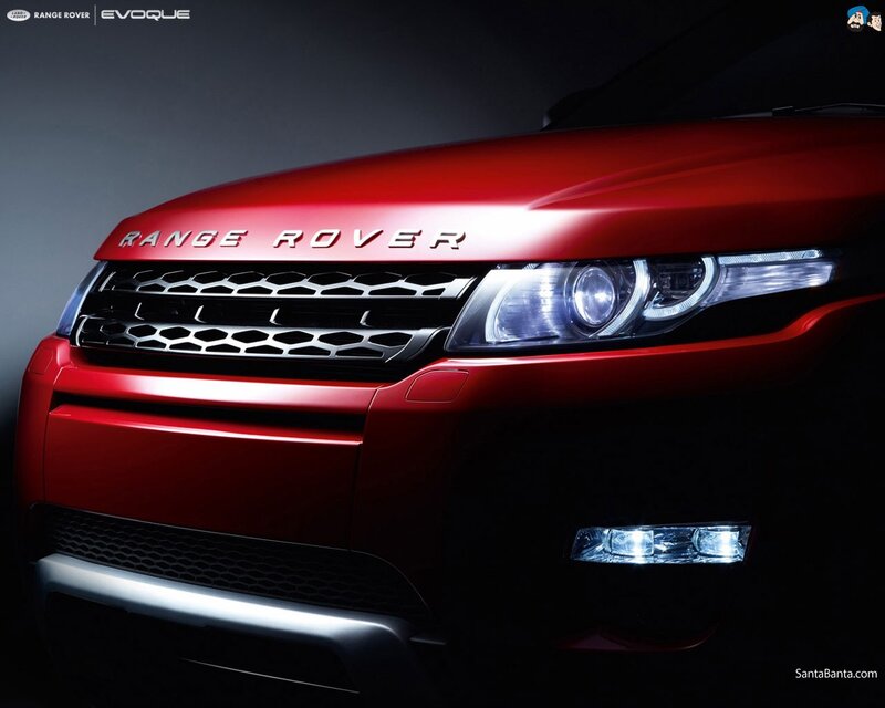 Red Range Rover Evoque front view