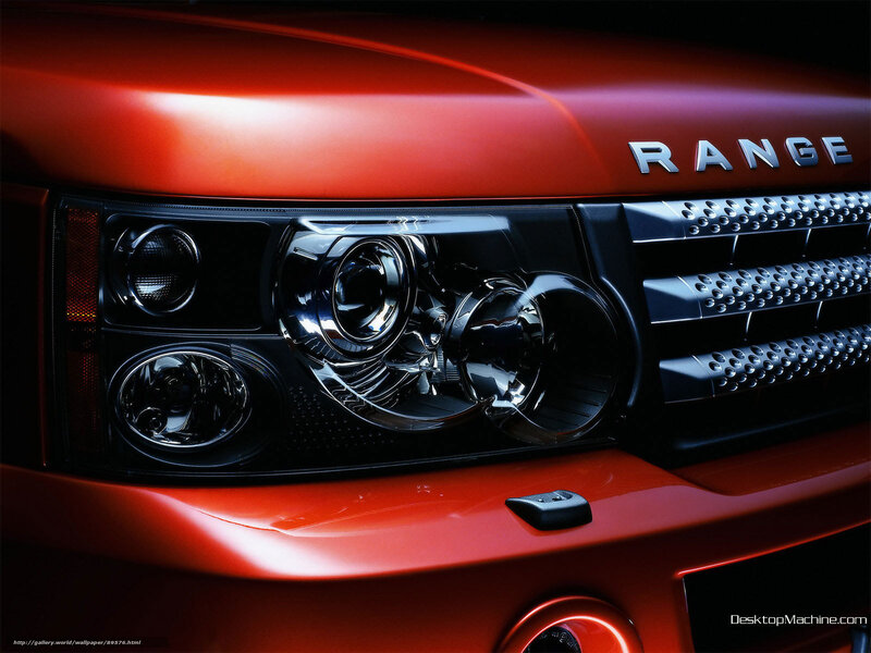 Red Range Rover front view
