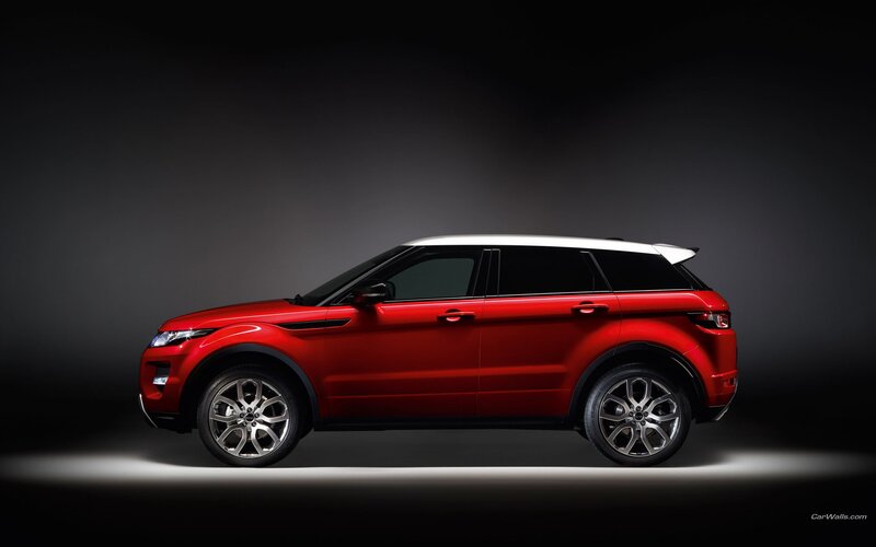 red range rover suv