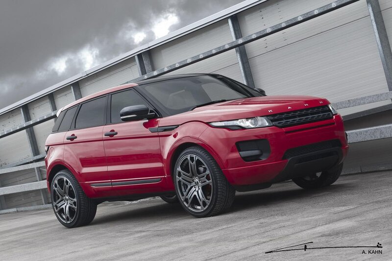 Red Range Rover Suv — Dramatic, Photograph, Car, Building