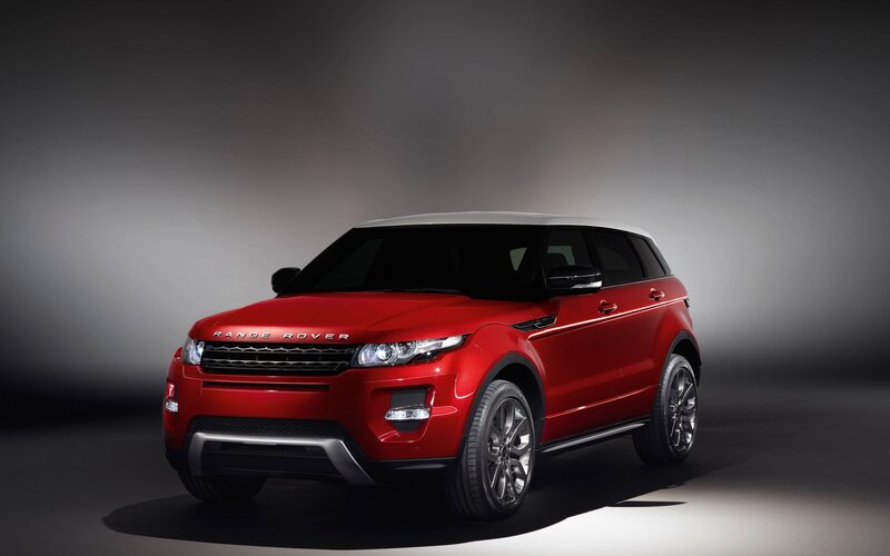 Red Range Rover Suv — Dramatic, Photograph, Car