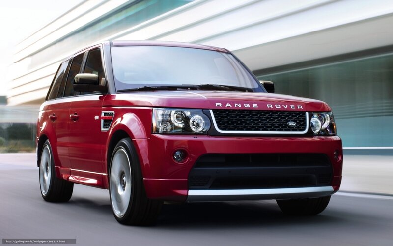 Red Range Rover Suv — Dynamic, Photograph