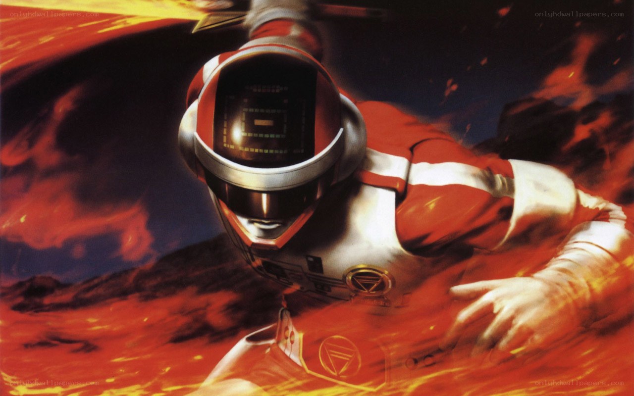 red ranger in lava