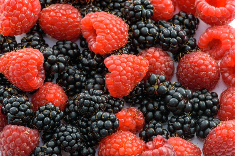 Red Raspberries and Blackberries — Fresh