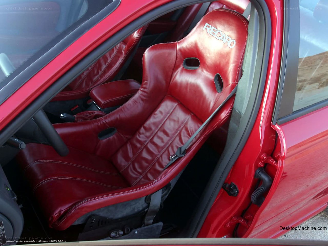 red recaro car seat