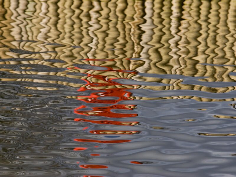 Red Reflection on Water