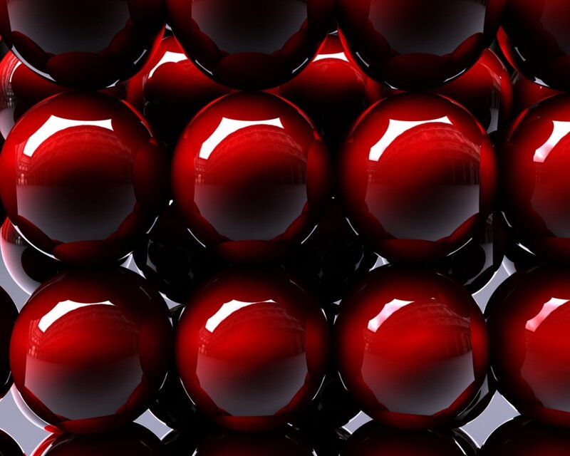 Red reflective spheres pattern