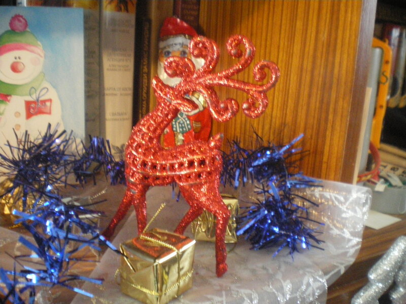 Red Reindeer Ornament — Festive