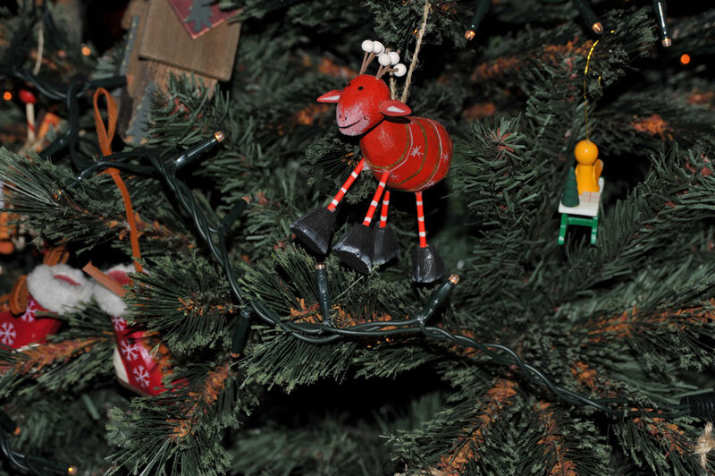 Red Reindeer Ornament