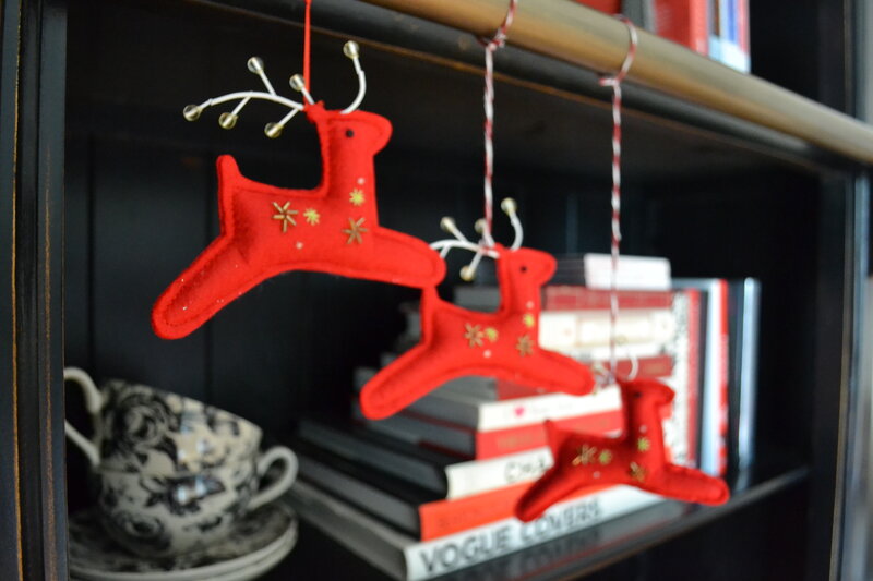 Red Reindeer Ornaments