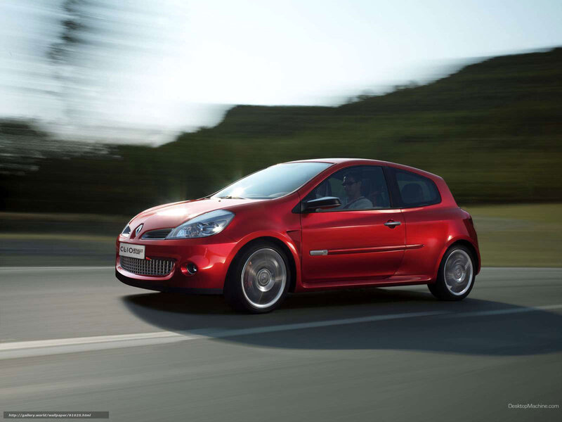 Red Renault Clio Car — Dynamic, Afternoon