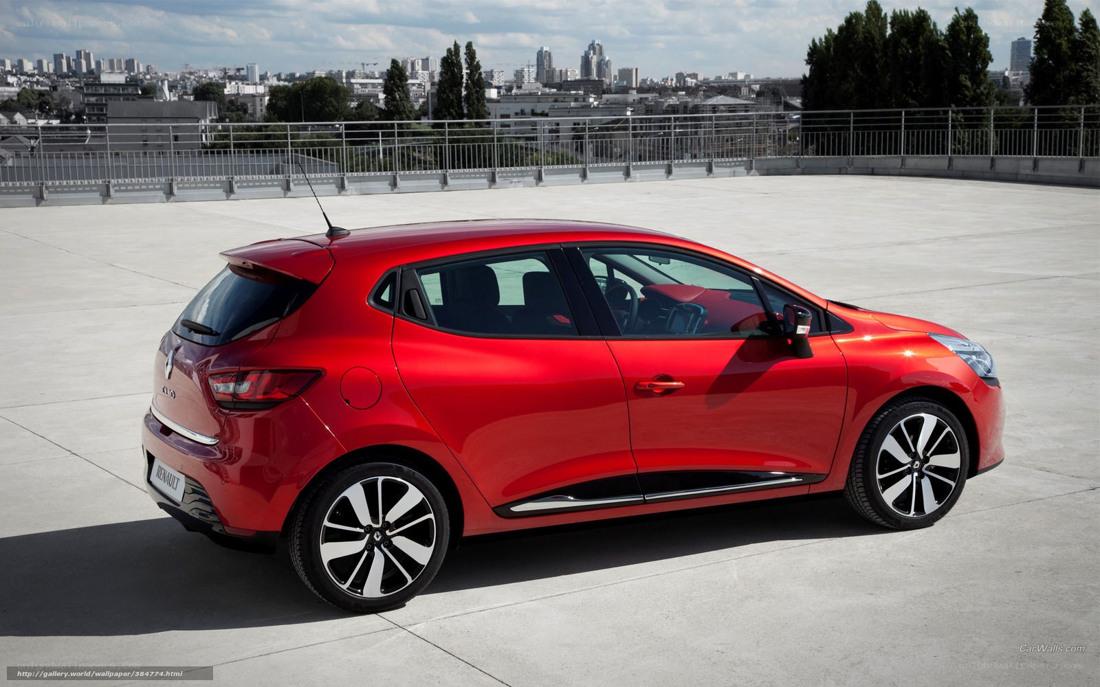 Red Renault Clio hatchback
