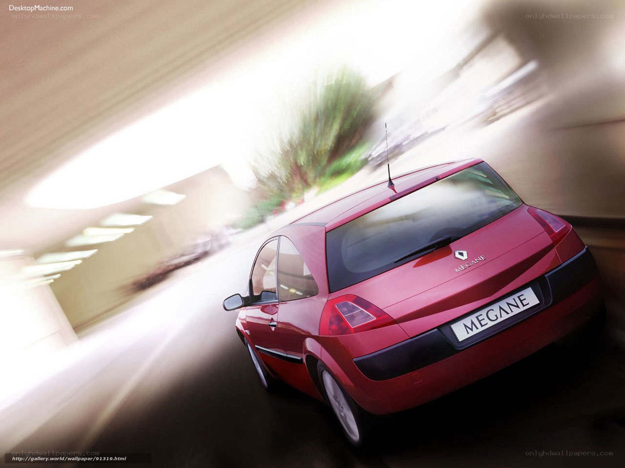 Red Renault Megane in motion