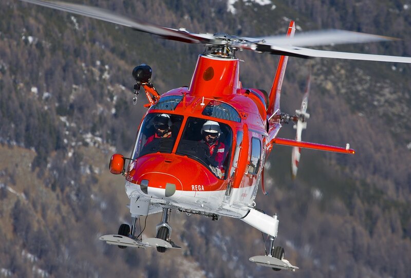 Red Rescue Helicopter — Active
