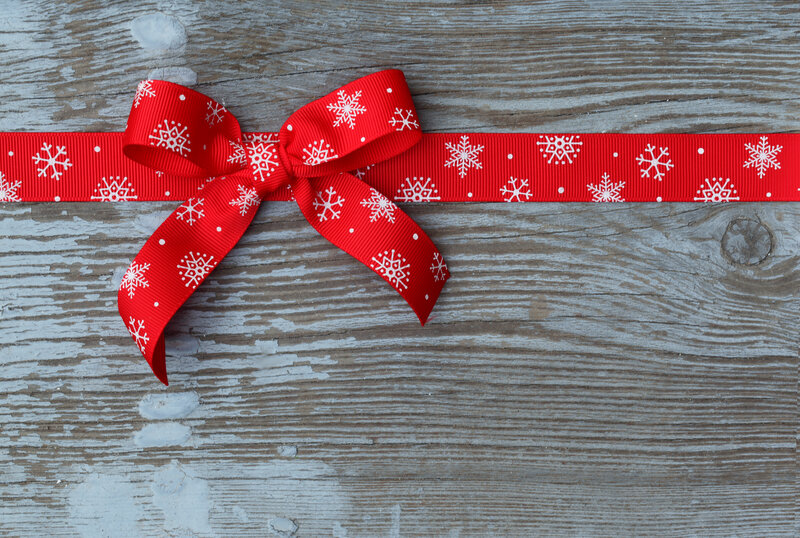 Red Ribbon Bow — Festive, Winter