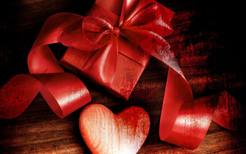 Red Ribbon Bow — Romantic, Photograph