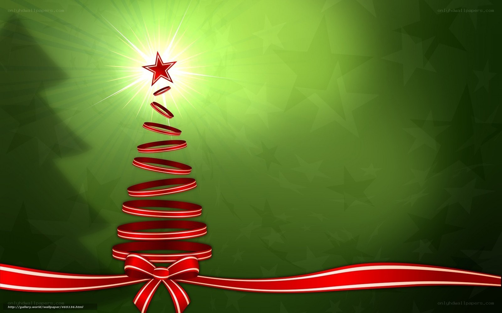 Red ribbon Christmas tree