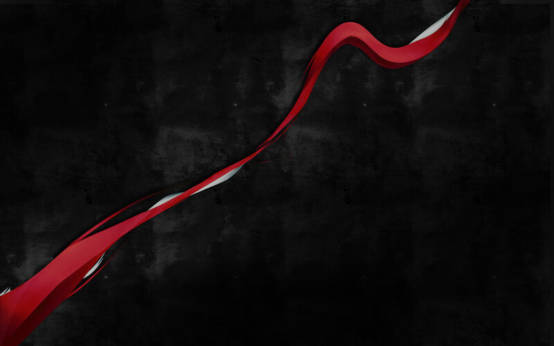 Red ribbon on dark background