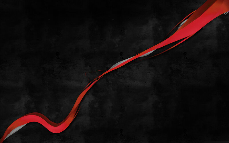 Red ribbon on dark background