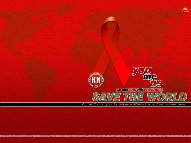 Red Ribbon on World Map