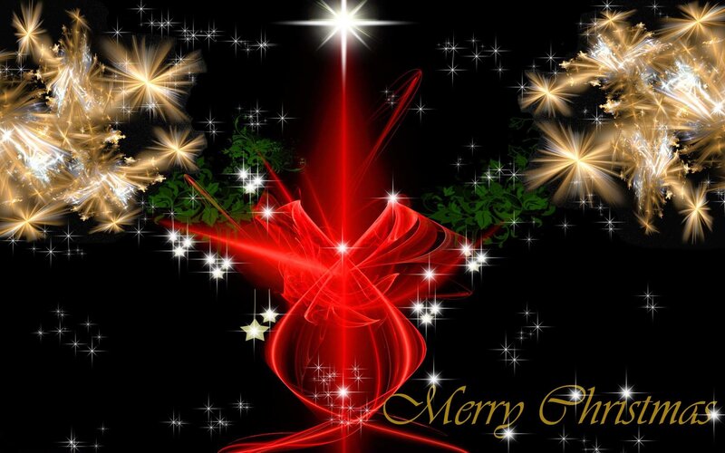 Red Ribbon with Fireworks
