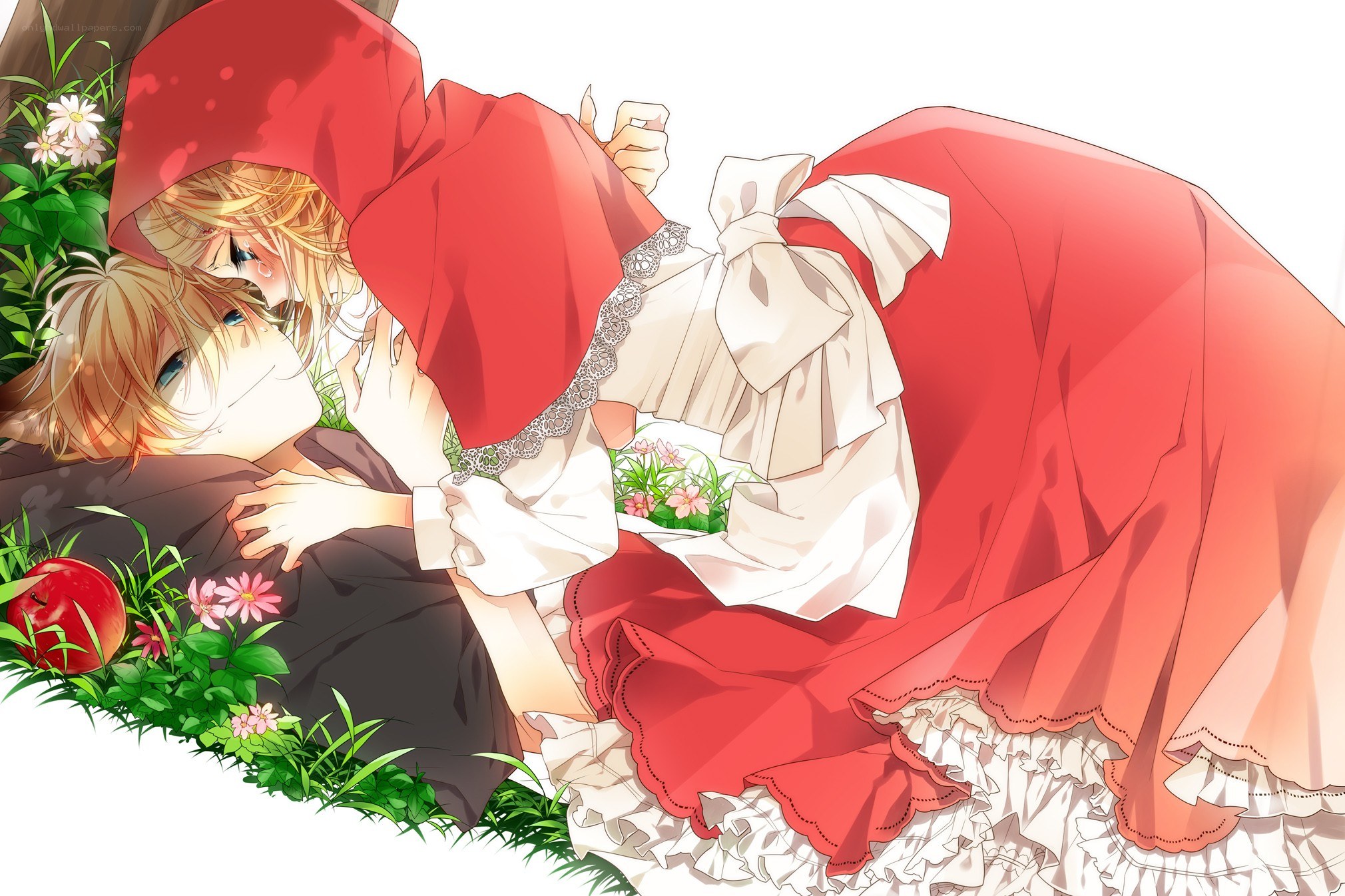 Red Riding Hood and a boy