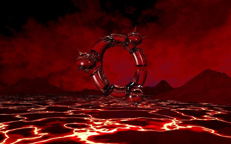 Red Ring Sculpture
