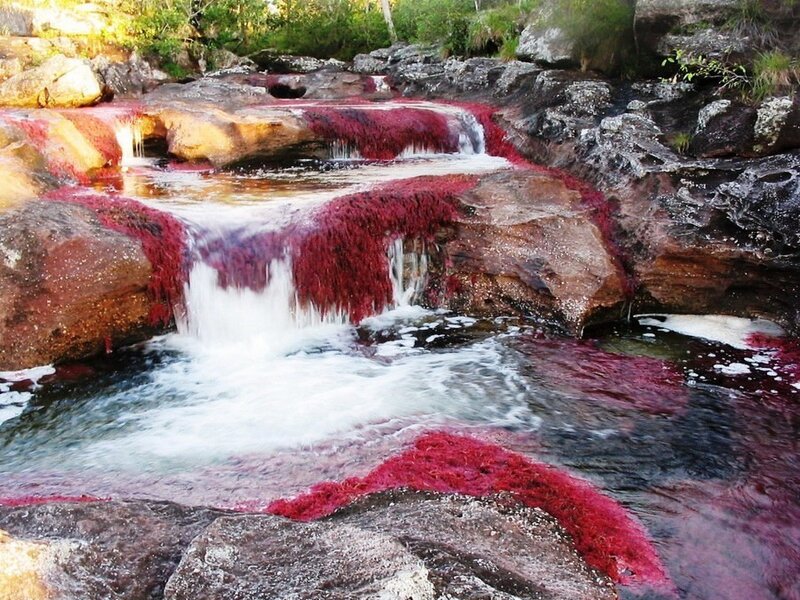Red river waterfall