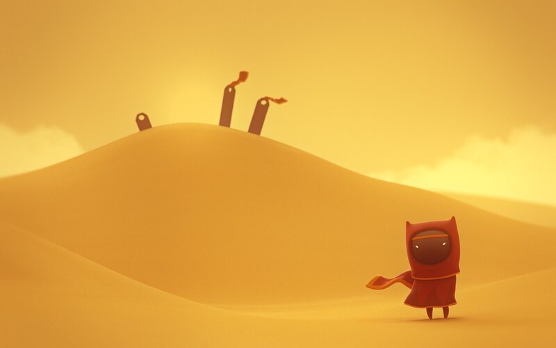 Red-robed Figure in Desert