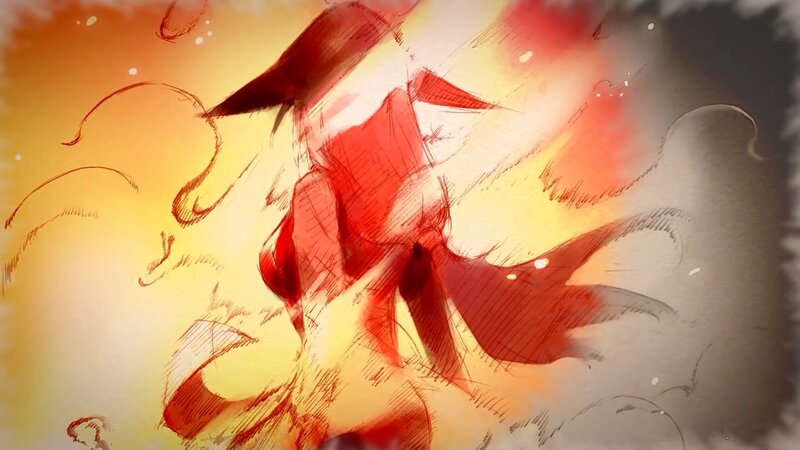 Red-robed Figure in Motion