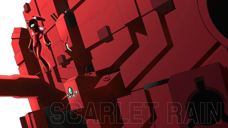 Red Robot Character — Dramatic, Anime, Mecha