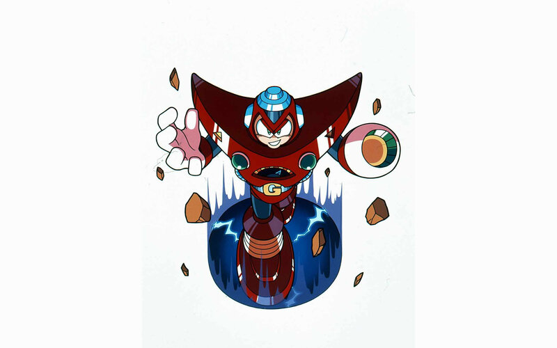 Red Robot Character — Dynamic, Anime, Explosion