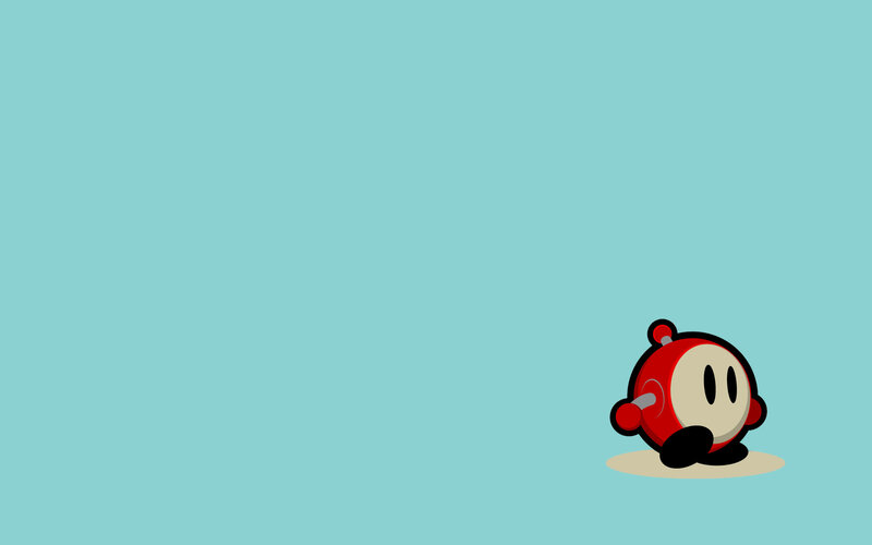 red robot character on blue