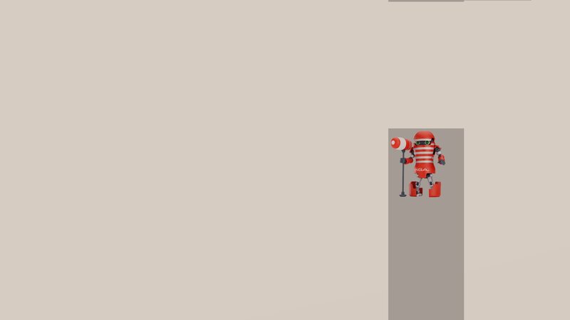 Red Robot Figurine — Neutral
