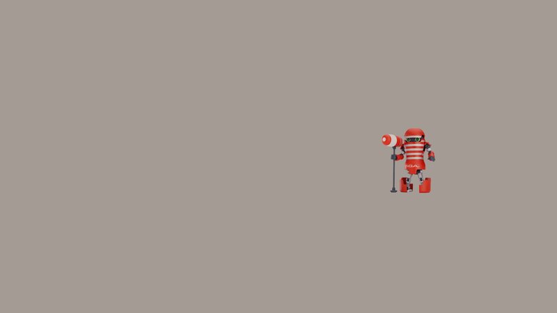 Red Robot Figurine