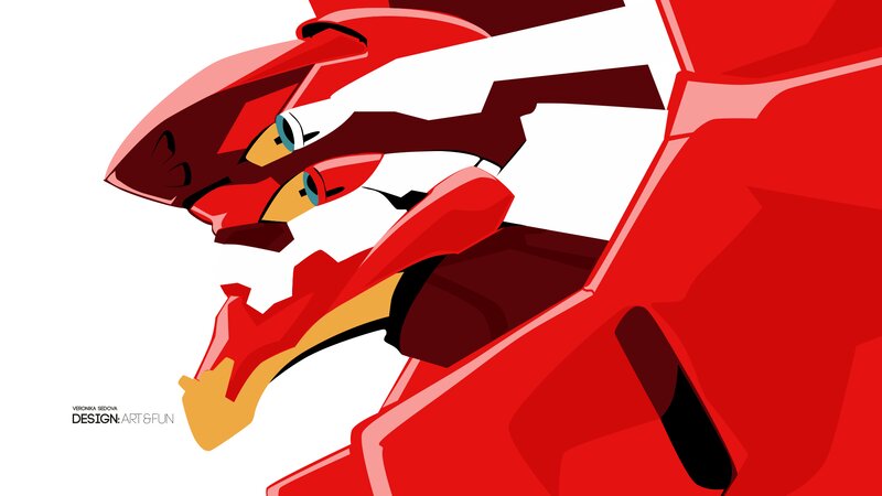 Red Robot Head — Dramatic, Digital Art
