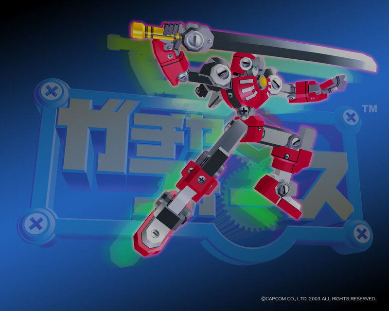 Red Robot Holding Sword