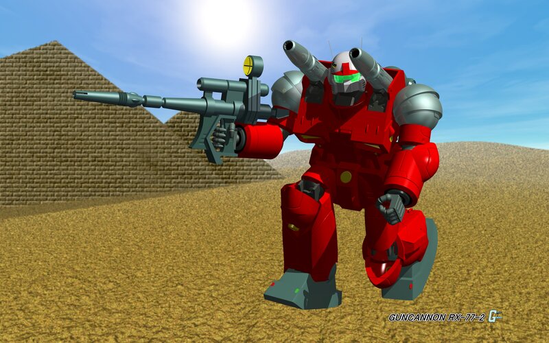 Red Robot in Desert