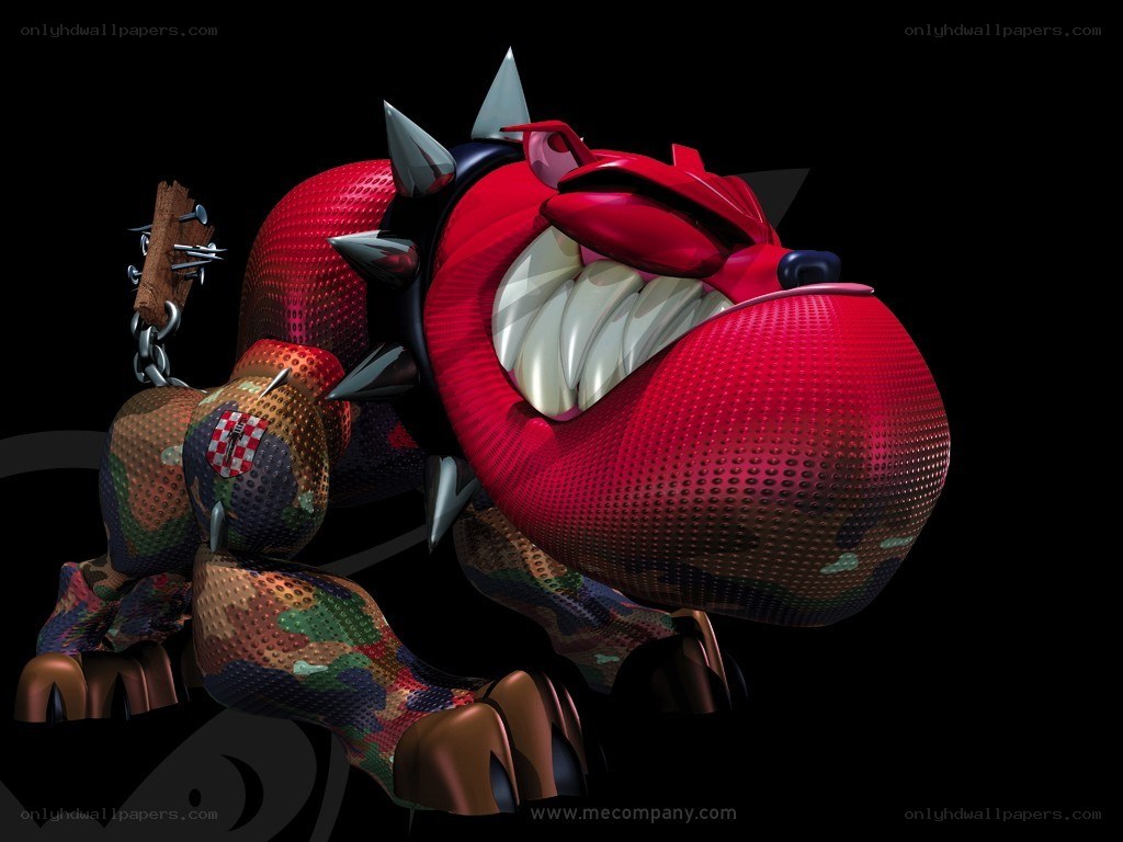 red robotic dog with guitar