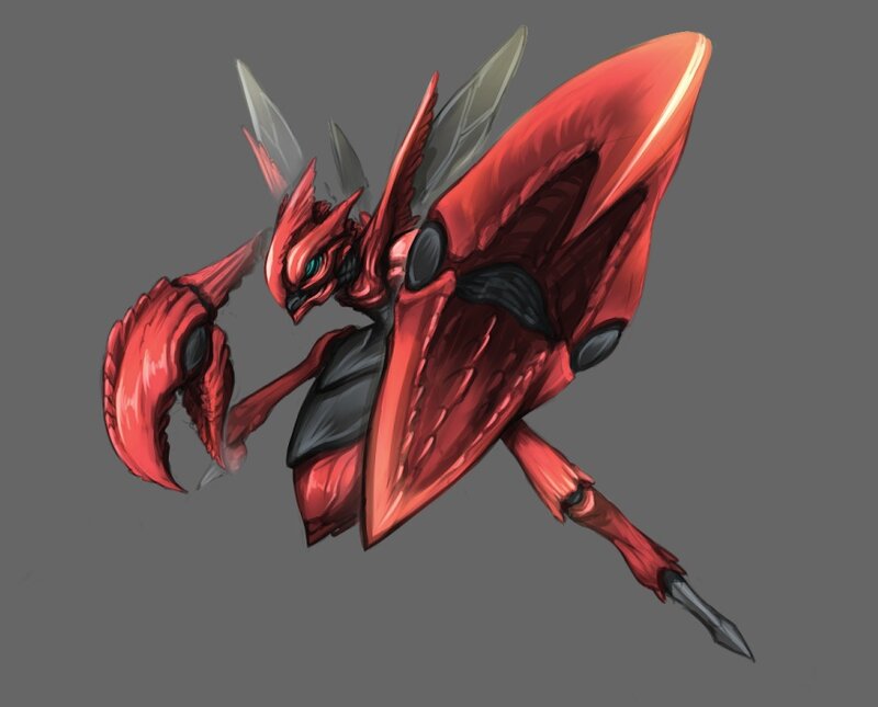 Red Robotic Insect