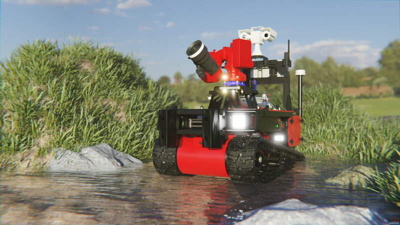 Red Robotic Vehicle