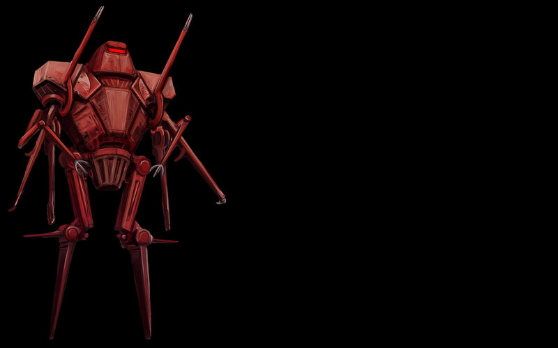 red robotic walker