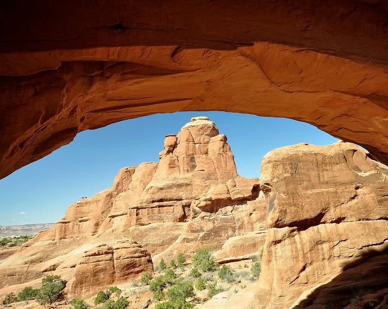Red Rock Arch Formation — Serene, Afternoon, Photograph