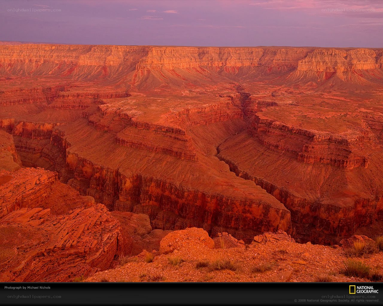 Red rock canyon at sunset