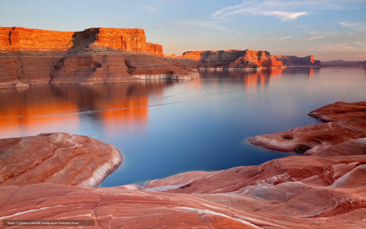 Red rock canyon at sunset